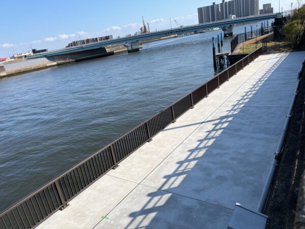 今井水門耐震補強工事に伴う取付防潮堤耐震補強工事その2